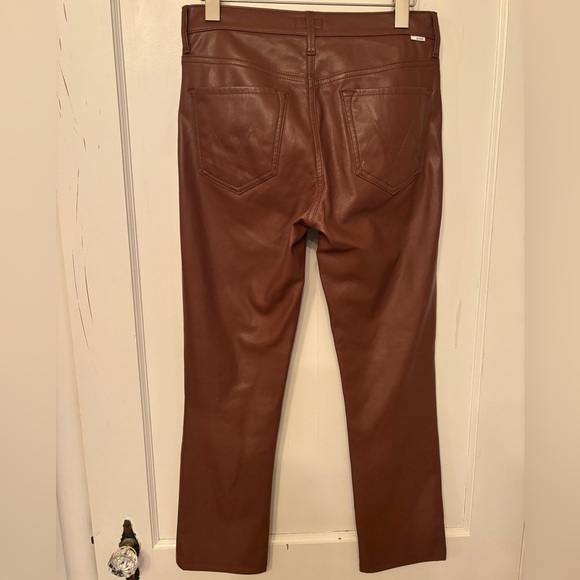 Mother high waisted Rail Skimp Faux Vegan Leather Pant size 28 - Picture 3 of 4